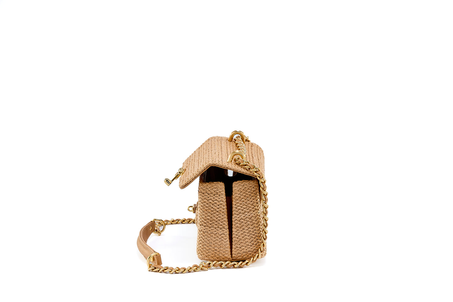 Bolsa Luciana Mini Ráfia Natural Macadâmia