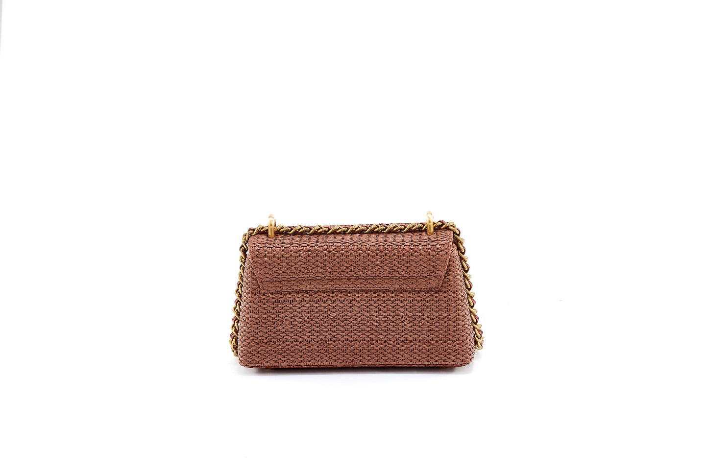 Bolsa Luciana Mini Ráfia Natural Canela