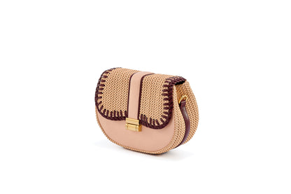 Bolsa Tarsila Mini Salmão c/ Bordô