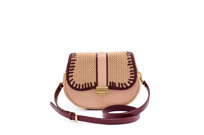 Bolsa Tarsila Mini Salmão c/ Bordô