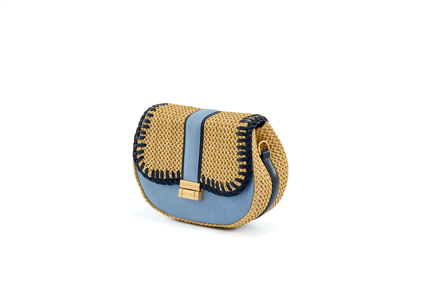 Bolsa Tarsila Mini Creme c/ Azul