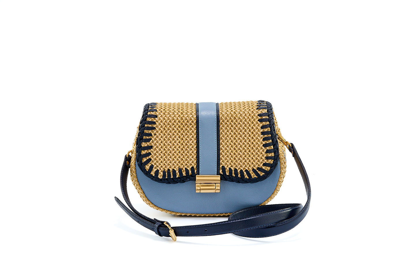 Bolsa Tarsila Mini Creme c/ Azul