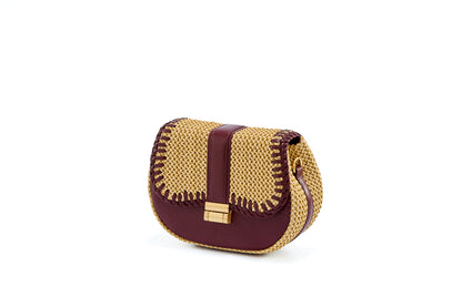 Bolsa Tarsila Mini Creme c/ Bordô