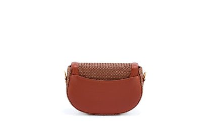 Bolsa Silvia Ráfia Natural Canela