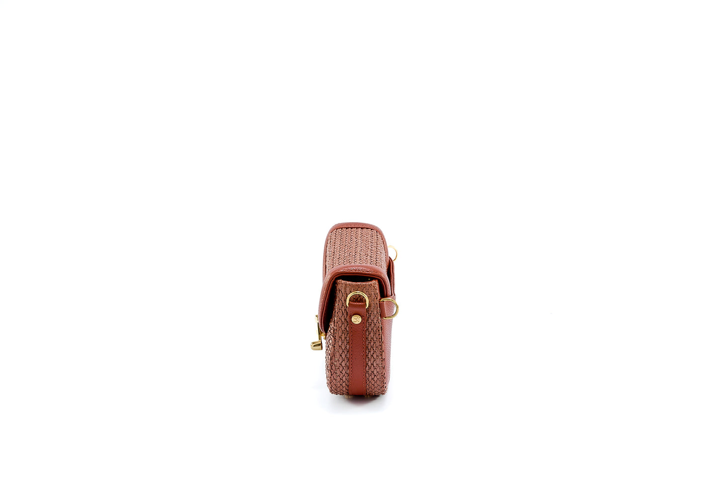 Bolsa Silvia Pochete Ráfia Natural Canela