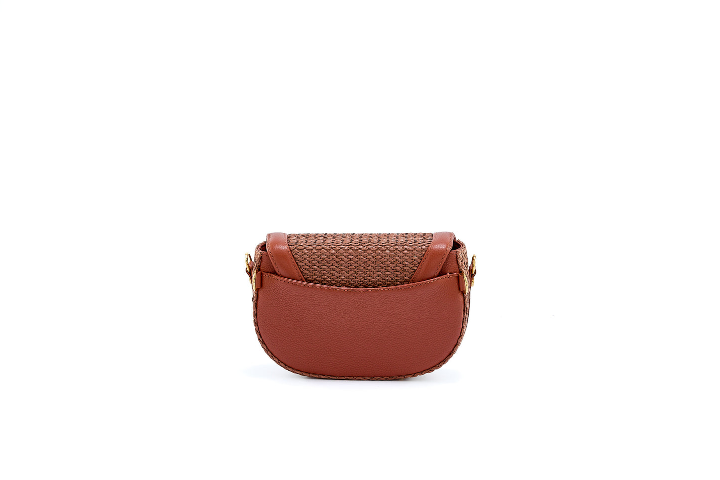 Bolsa Silvia Pochete Ráfia Natural Canela