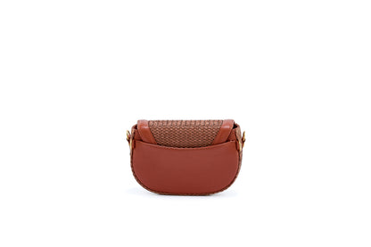 Bolsa Silvia Pochete Ráfia Natural Canela