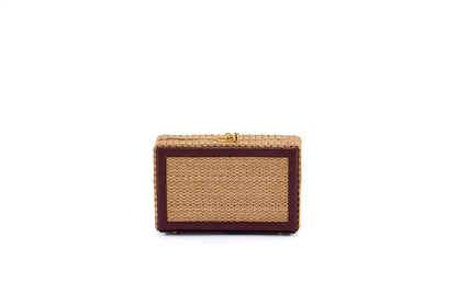 Bolsa Amélia Ráfia Natural c/ Beringela