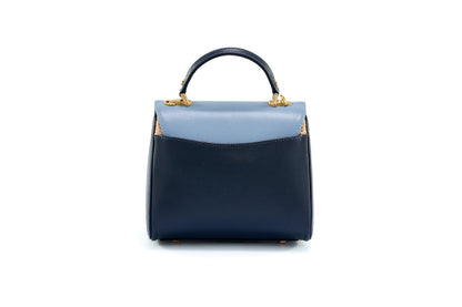 Bolsa Laura Ráfia Natural Mix Azul