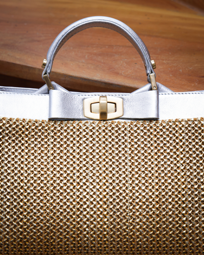 Bolsa Lia Dourado c/ Prata