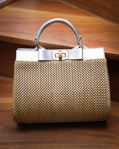 Bolsa Lia Dourado c/ Prata