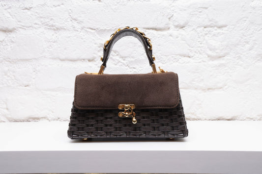 Bolsa Lu Rajão Camurça Café