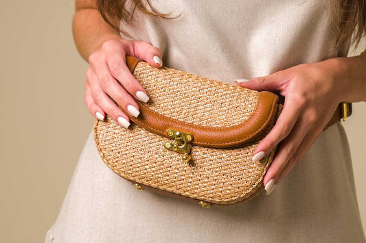 Bolsa Silvia Pochete Ráfia Natural c/ Savanna