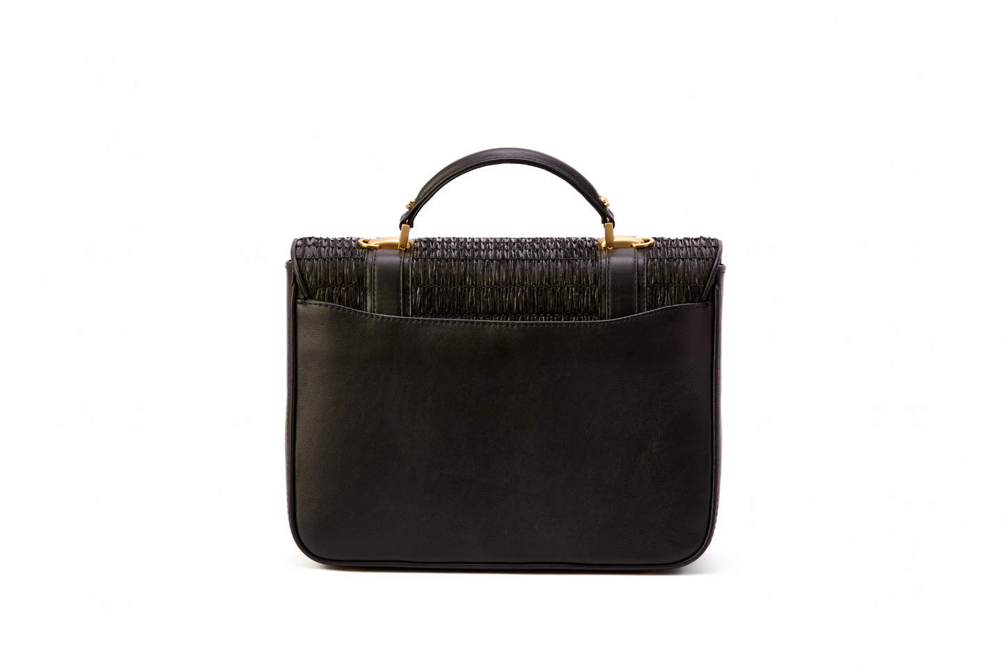 Bolsa Soraia Ráfia Natural Preta