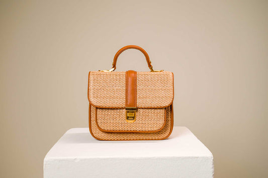 Bolsa Soraia Mini Ráfia Natural c/ Savana