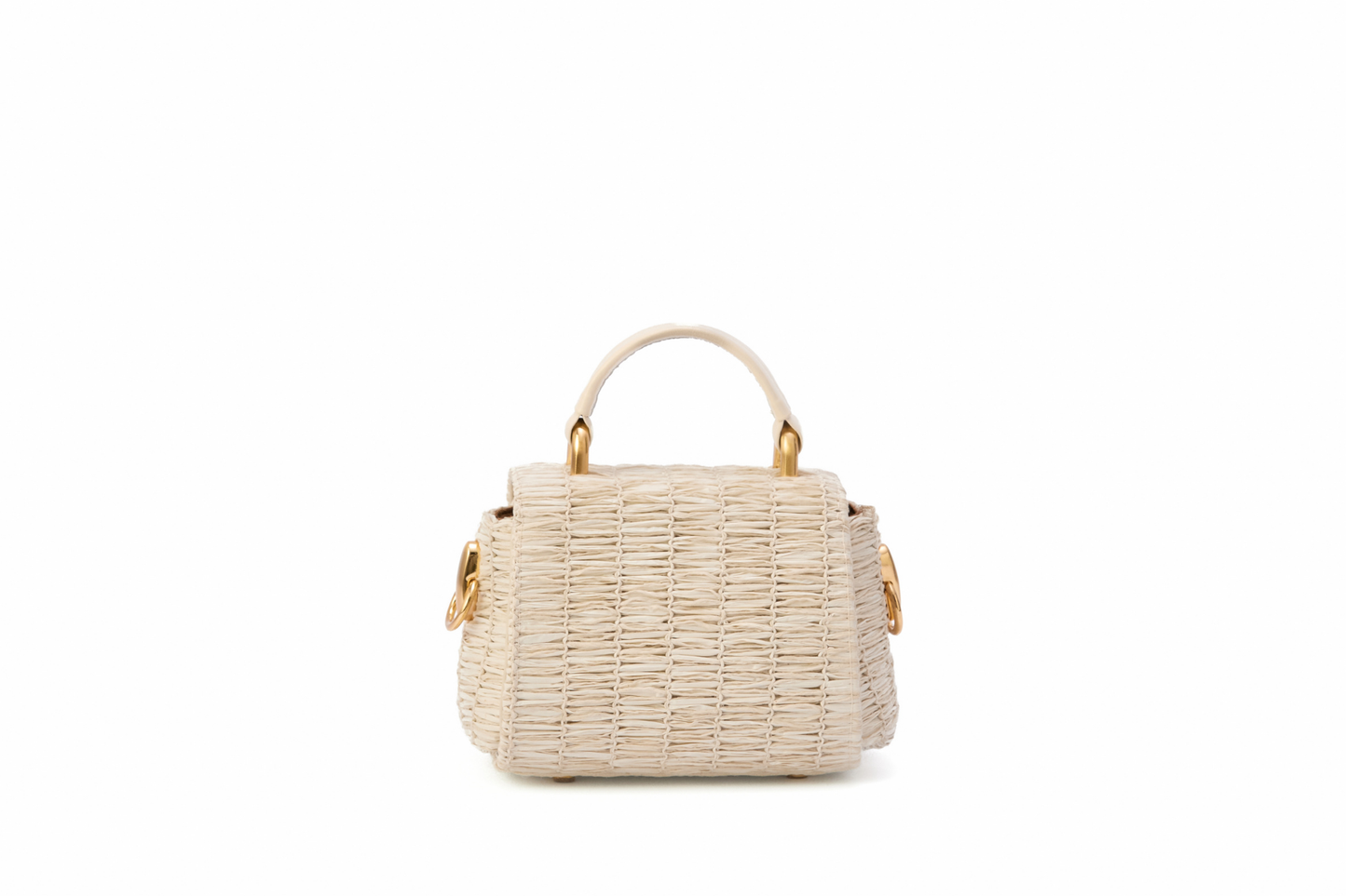 Bolsa Cora Micro Ráfia Natural Off White