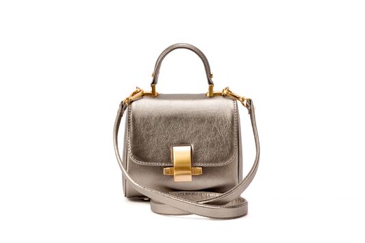 Bolsa Laura Mini Prata envelhecida