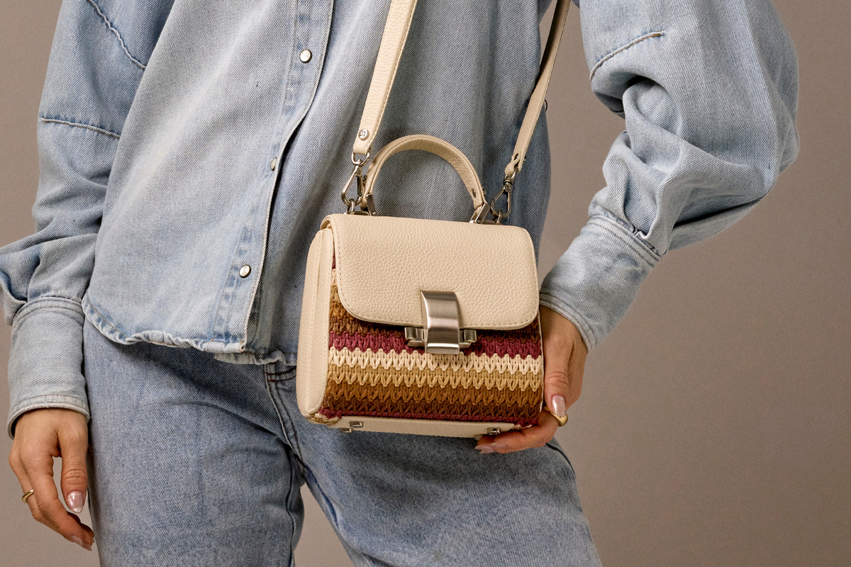 Bolsa Laura Mini Prelúdio Baunilha