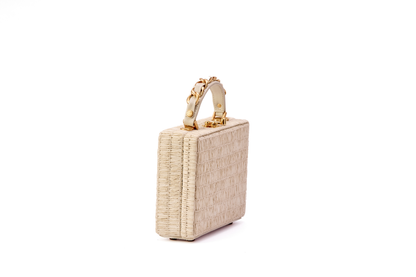 Bolsa Lina Ráfia Natural Off White