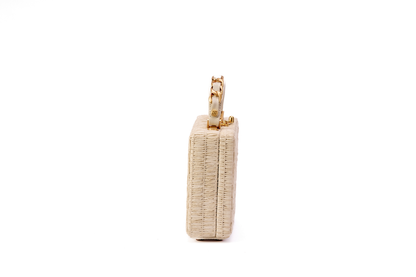 Bolsa Lina Ráfia Natural Off White