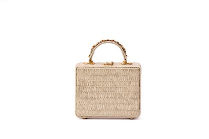 Bolsa Lina Ráfia Natural Off White