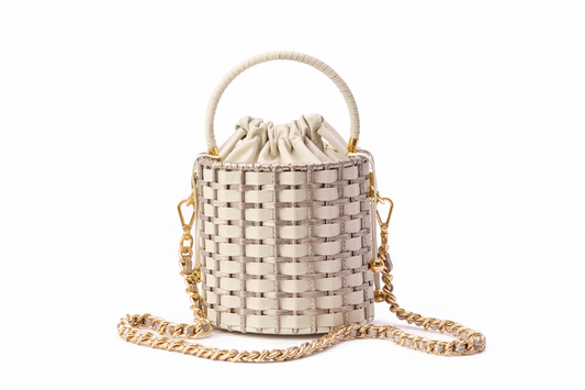 Bolsa Lucila Off White c/ Prata Envelhecida