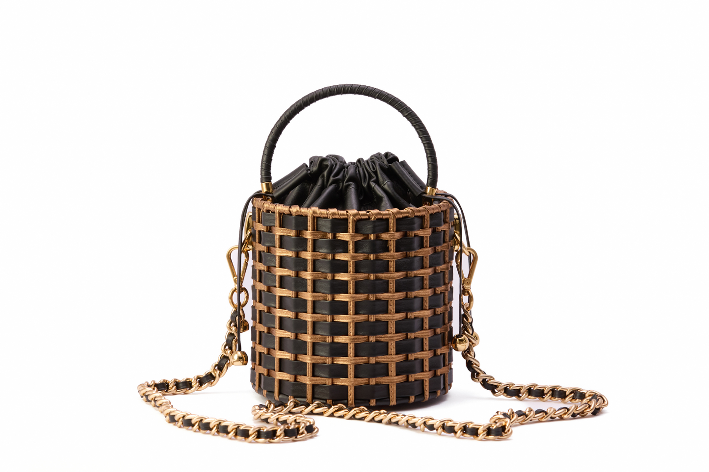 Bolsa Lucila Preta c/ Bronze