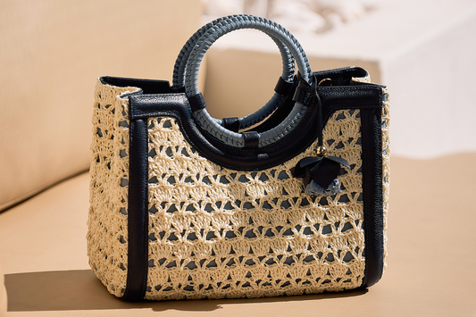 Bolsa Marcela Mini Crochê Mix de Azul