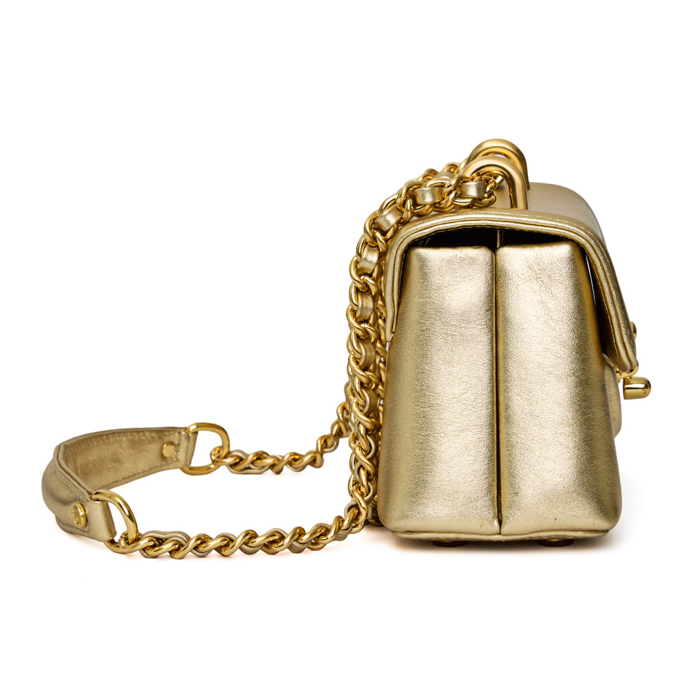 Bolsa Luciana Micro Dourada