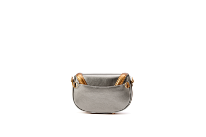 Bolsa Silvia Pochete Prata Envelhecida c/ Bronze