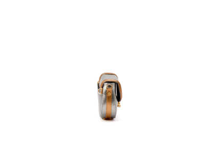 Bolsa Silvia Pochete Prata Envelhecida c/ Bronze