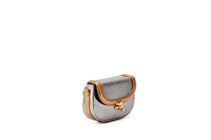 Bolsa Silvia Pochete Prata Envelhecida c/ Bronze