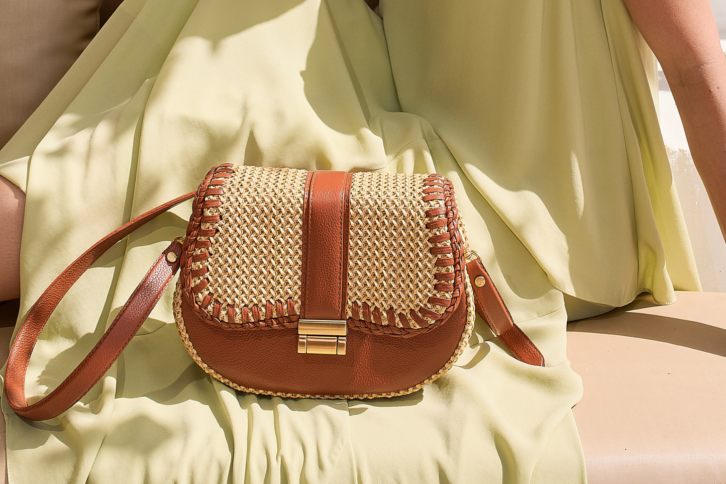 Bolsa Tarsila Mini Creme c/ Canela